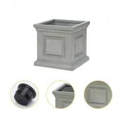 LuxenHome Gray MgO Square Box Flower Pot Planter 19 LuxenHome Gray MgO Square Box Flower Pot Planter -Garden GUEST 764c7970 cbc1 4845 bce2 dca150337096