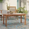 LuxenHome Natural Solid Wood 40-Inch Long Rounded Rectangle Outdoor Coffee Table Brown 2 LuxenHome Natural Solid Wood 40-Inch Long Rounded Rectangle Outdoor Coffee Table Brown -Garden GUEST 7657ae43 7a85 44f0 9494 8ef2d1de5fe7
