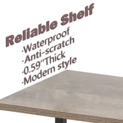 LuxenHome 4-Shelf 58.3" X 23.62" W Wood And Metal Ladder Bookcase. -Garden GUEST 76de2faa e377 43e0 bcd3 3cf69058811b