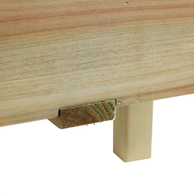 LuxenHome 20.1" H Unfinished Fir Wood Raised Garden Bed Planter 7 LuxenHome 20.1" H Unfinished Fir Wood Raised Garden Bed Planter - Image 5