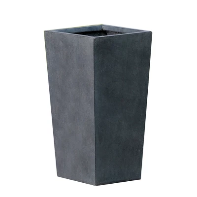 LuxenHome Square Tapered 18.5" H House Planters, Indoor & Outdoor Gray 17 LuxenHome Square Tapered 18.5" H House Planters, Indoor & Outdoor Gray - Image 15