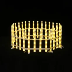 LuxenHome 8-Piece Light Show Star-Topped Fence Design Outdoor Decoration White 14 LuxenHome 8-Piece Light Show Star-Topped Fence Design Outdoor Decoration White -Garden GUEST 787cb99e a176 4b5e a102 fe4557037924