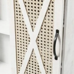 LuxenHome Sliding Door White MDF Wood Wall Cabinet 16 LuxenHome Sliding Door White MDF Wood Wall Cabinet -Garden GUEST 78f0c1eb 9bad 4b1e 976d 8a460b0fe24c