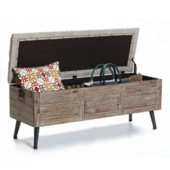 LuxenHome 47.2-Inch Wide Upholstered Wood Storage Bench. 17 LuxenHome 47.2-Inch Wide Upholstered Wood Storage Bench. -Garden GUEST 793bccbc 8719 453c 94f5 5c5f3f7a73f0