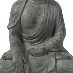 LuxenHome 16.1" Gray MgO Enlightened Buddha Garden Statue 13 LuxenHome 16.1" Gray MgO Enlightened Buddha Garden Statue -Garden GUEST 79ac3c6c 39a1 4d96 854f 9ac74fac295f