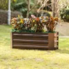 LuxenHome Brown Metal 32" X 11.8" Rectangular Garden Bed -Garden GUEST 79d63636 4d1d 44b7 b1d1 89e8364e93ce