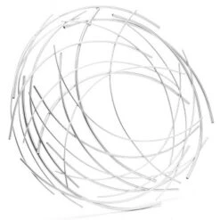 LuxenHome Silver Metal Abstract Swirl Round Wall Art Decor -Garden GUEST 7a301219 7bad 44be bb64 db9ce40aae13