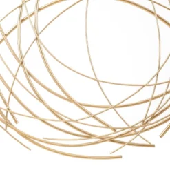 LuxenHome Gold Metal Abstract Swirl Round Wall Decor -Garden GUEST 7ab9c850 6db8 4b7b 9c63 d41ecfe63222