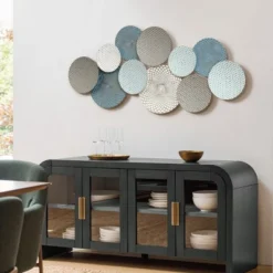 LuxenHome Metal Wall Art 47-Inch Large Wall Decor Hanging Sculptures Distressed Multi-Color Pastels Metal Accent Artwork Decorations Multicolored 11 LuxenHome Metal Wall Art 47-Inch Large Wall Decor Hanging Sculptures Distressed Multi-Color Pastels Metal Accent Artwork Decorations Multicolored -Garden GUEST 7c30eabc 26ee 4016 b808 16bfac39a63d