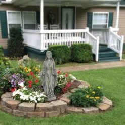 LuxenHome 30.5" H Virgin Mary Indoor Outdoor Statue Garden Statues, Gray Or Ivory 19 LuxenHome 30.5" H Virgin Mary Indoor Outdoor Statue Garden Statues, Gray Or Ivory -Garden GUEST 7c924c79 fe86 4ab8 b507 daec82feb8eb