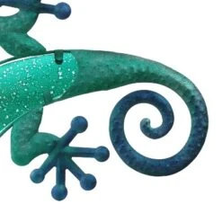 LuxenHome Blue Gecko Lizard Metal And Glass Outdoor Wall Decor 11 LuxenHome Blue Gecko Lizard Metal And Glass Outdoor Wall Decor -Garden GUEST 7cccd301 485e 4dd5 a0ae 34a53ddac568