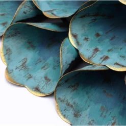 LuxenHome 23.5" Round Teal Blue Flower Metal Wall Decor Art 17 LuxenHome 23.5" Round Teal Blue Flower Metal Wall Decor Art -Garden GUEST 7cf7d8eb 0f04 4f0c 8626 ca59bf3653e4