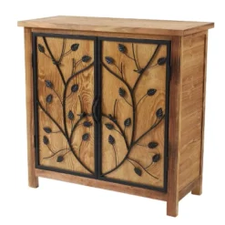 LuxenHome Pine Wood Metal Branches 2-Door Storage Cabinet. 9 LuxenHome Pine Wood Metal Branches 2-Door Storage Cabinet. -Garden GUEST 7cfea393 15c0 4ecb 99de d363c72b0640
