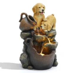 LuxenHome 25” Puppy And Pitchers Pot Resin Outdoor Water Fountain With LED Lights, Outdoor And Indoor Waterfalls For Patio, Garden Decor Multicolored 17 LuxenHome 25” Puppy And Pitchers Pot Resin Outdoor Water Fountain With LED Lights, Outdoor And Indoor Waterfalls For Patio, Garden Decor Multicolored -Garden GUEST 7d5d40fc 06d2 42d2 9be7 cf0675d5401b