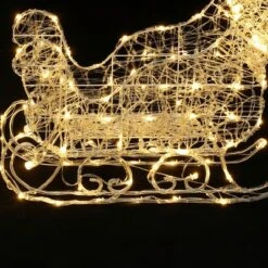LuxenHome 2-Piece Lighted Reindeer And Sleigh Christmas Yard Decoration, Outdoor Holiday Set With Timer White 19 LuxenHome 2-Piece Lighted Reindeer And Sleigh Christmas Yard Decoration, Outdoor Holiday Set With Timer White -Garden GUEST 7e19717d c0c6 444d a7a6 3b68f38dbb16