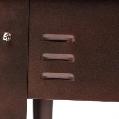 LuxenHome 50" W Brown Metal Rectangular Raised Garden Planter 11 LuxenHome 50" W Brown Metal Rectangular Raised Garden Planter - Image 9