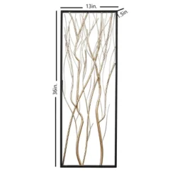 LuxenHome Gold Metal Branch Wall Decor, Set Of 2 -Garden GUEST 7fecbe3f e6b4 4074 927d 476fd3c11c27