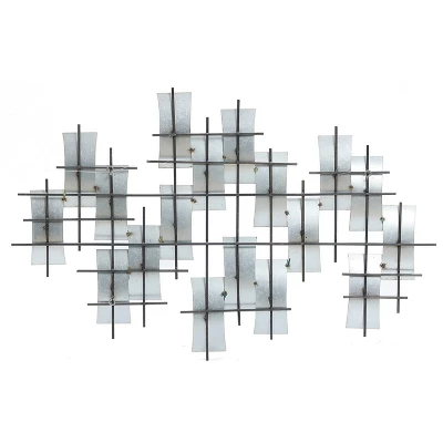 LuxenHome Multi-Color Metal Abstract Geometric Wall Decor 9 LuxenHome Multi-Color Metal Abstract Geometric Wall Decor - Image 7