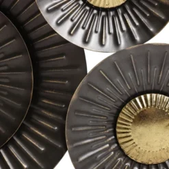 LuxenHome 41.3" W Brown And Gold Metal Abstract Flower Wall Decor -Garden GUEST 818d0135 8778 4367 b620 578444e23349