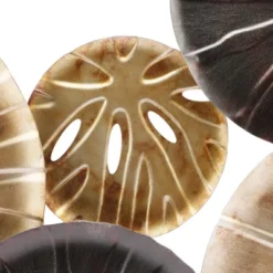 LuxenHome Multi-Color Sand Dollar 47.5" W X 27.5" H Metal Wall Decor -Garden GUEST 83f3cc89 62eb 4024 9366 8253b1df2107