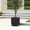 LuxenHome Large Striped Planter, 17.3" Round MgO Pot For Indoor/Outdoor Plants -Garden GUEST 8448893a bcf5 43c5 9b44 b927ef14d7d7