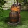 LuxenHome Resin Wine Bottle And Barrel Outdoor Fountain With LED Lights -Garden GUEST 86f0635d b000 4997 86e8 ca0106456039
