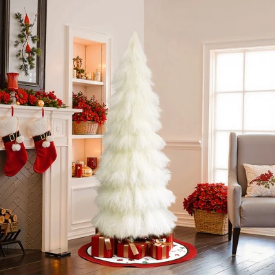 LuxenHome 6Ft Holiday Artificial Pampas Grass Tree In Natural Ivory Beige 7 LuxenHome 6Ft Holiday Artificial Pampas Grass Tree In Natural Ivory Beige - Image 5