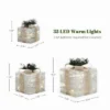 LuxenHome 3-Pc Lighted Silver Tinsel Gift Box Set With Champagne Ribbon, Outdoor Holiday Decoration Silver, Champagne, Green -Garden GUEST 892e7486 763d 4274 8662 addbed53056b