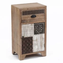 LuxenHome Wood Farmhouse 1-Drawer 1-Door Side Table With Storage. 18 LuxenHome Wood Farmhouse 1-Drawer 1-Door Side Table With Storage. -Garden GUEST 8977d67b ed81 4630 8c6c 92a75405d55f
