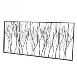 LuxenHome Black Abstract Trees Rectangular Metal Wall Decor -Garden GUEST 8a4b6dcf 7475 464f 95d0 538791f5817e