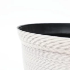 LuxenHome Ivory White Bell Round Recyled Plastic Planter Off-White 13 LuxenHome Ivory White Bell Round Recyled Plastic Planter Off-White -Garden GUEST 8e418ce0 bd2c 47d9 8a0c c5ce631d1acf