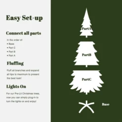 LuxenHome 7.5Ft Pre-Lit Green Slender Artificial Fir Christmas Tree With Metal Stand 19 LuxenHome 7.5Ft Pre-Lit Green Slender Artificial Fir Christmas Tree With Metal Stand -Garden GUEST 912e8b4a dbb4 4ab3 9b5b 4e9a79b333ae