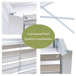 LuxenHome 6Ft X 3Ft Rectangular Galvanized Steel Raised Garden Bed Planter -Garden GUEST 918f6890 8d3b 4d37 9782 d5bf97f42547