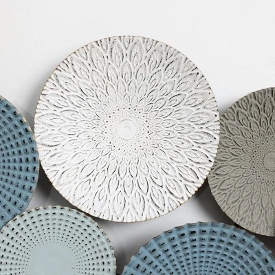 LuxenHome 47-Inch Large Metal Wall Decor Abstract Metal Wall Art Hanging Sculptures Multi-Color Ripple Plates Artwork Accent Decorations Multicolored 7 LuxenHome 47-Inch Large Metal Wall Decor Abstract Metal Wall Art Hanging Sculptures Multi-Color Ripple Plates Artwork Accent Decorations Multicolored - Image 5