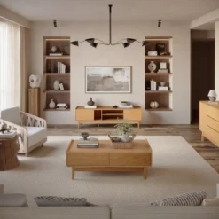 LuxenHome Mid-Century Modern Coffee Table With Storage, 47" Summer Oak Wood Rectangular Accent Center Table For Living Room, Home & Office Brown 13 LuxenHome Mid-Century Modern Coffee Table With Storage, 47" Summer Oak Wood Rectangular Accent Center Table For Living Room, Home & Office Brown -Garden GUEST 945ffdd2 ae43 4e9b 8855 fb30727bdcac