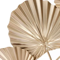 LuxenHome Gold Palm Leaf Metal Ornamental Wall Decor Wall Art -Garden GUEST 94c7f793 9a9f 4245 8807 91f603548fb8