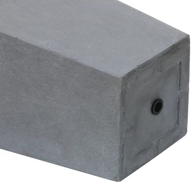 LuxenHome Square Tapered 24.2" Tall Planter White 10 LuxenHome Square Tapered 24.2" Tall Planter White - Image 8