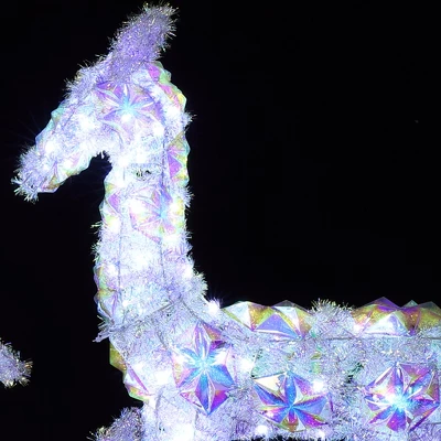 LuxenHome 3-Piece Multi-Color Snowflake Deer Family Outdoor Holiday Decoration With 340 Lights White, Multi 10 LuxenHome 3-Piece Multi-Color Snowflake Deer Family Outdoor Holiday Decoration With 340 Lights White, Multi - Image 9