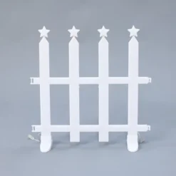 LuxenHome 8-Piece Light Show Star-Topped Fence Design Outdoor Decoration White 19 LuxenHome 8-Piece Light Show Star-Topped Fence Design Outdoor Decoration White -Garden GUEST 9ad8cd72 2777 4b06 a207 673470065ca7