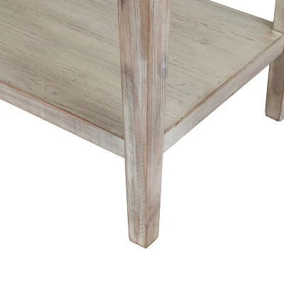 LuxenHome Whitewashed Wood 3-Drawer 1-Shelf Console And Entry Table 12 LuxenHome Whitewashed Wood 3-Drawer 1-Shelf Console And Entry Table - Image 10