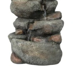 LuxenHome 33.5" H Gray Resin Cascading Rock Outdoor Fountain 15 LuxenHome 33.5" H Gray Resin Cascading Rock Outdoor Fountain -Garden GUEST 9cae090d f8ba 4438 928f 6b018755aad0