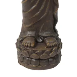 LuxenHome 27.6" Brown MgO Meditative Standing Buddha Garden Statue -Garden GUEST 9e20513d ff16 4b45 b322 7dc337f5a262
