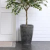 LuxenHome 17" H Ceramic Tall Planter Indoor Outdoor Large Plant Pot With Drainage Hole And Plug Modern Sea Gray Glazed Flower Pot Planter 1 LuxenHome 17" H Ceramic Tall Planter Indoor Outdoor Large Plant Pot With Drainage Hole And Plug Modern Sea Gray Glazed Flower Pot Planter -Garden GUEST 9f9dfd52 4055 4230 af20 6867f89c4fb7