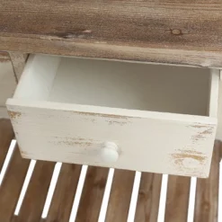 LuxenHome Distressed White And Wood 2-Drawer 1-Shelf Console Table And Entry Table 29 LuxenHome Distressed White And Wood 2-Drawer 1-Shelf Console Table And Entry Table -Garden GUEST a05a03d9 b74c 4ce5 b073 d2bbc252461c