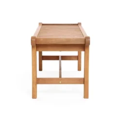 LuxenHome Natural Solid Wood 47.2-Inch Long Rectangle Outdoor Bench -Garden GUEST a12cfb39 da63 4f84 83e3 4573e625c46a