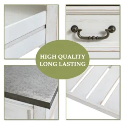 LuxenHome Farmhouse Distressed White Wood Console Table With Storage 16 LuxenHome Farmhouse Distressed White Wood Console Table With Storage -Garden GUEST a2bfe169 b7b5 4994 9091 b824abbc52b4