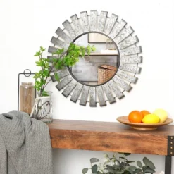 LuxenHome 22.44" Round Rustic Metal Windmill Wall Mirror 10 LuxenHome 22.44" Round Rustic Metal Windmill Wall Mirror -Garden GUEST a38a6b1a 7768 4b6a a4a9 31223483782c