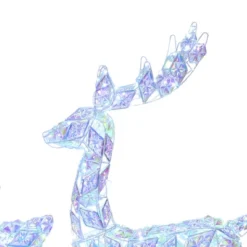 LuxenHome 3-Piece Multi-Color Snowflake Deer Family Outdoor Holiday Decoration With 460 Lights -Garden GUEST a411243e a2af 4896 82a4 89922b2a214c