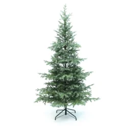 LuxenHome 7Ft Pre-Lit Artificial Pine Christmas Tree With Dusty Green PE Tips & Metal Stand -Garden GUEST a44ad20d 4869 4c9a bfb7 64226c634f3c