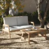 LuxenHome Outdoor Acacia Wood Coffee Table And Loveseat With Cushions 1 LuxenHome Outdoor Acacia Wood Coffee Table And Loveseat With Cushions -Garden GUEST a56fa6ad b299 401d 8a55 a129ceafe7db